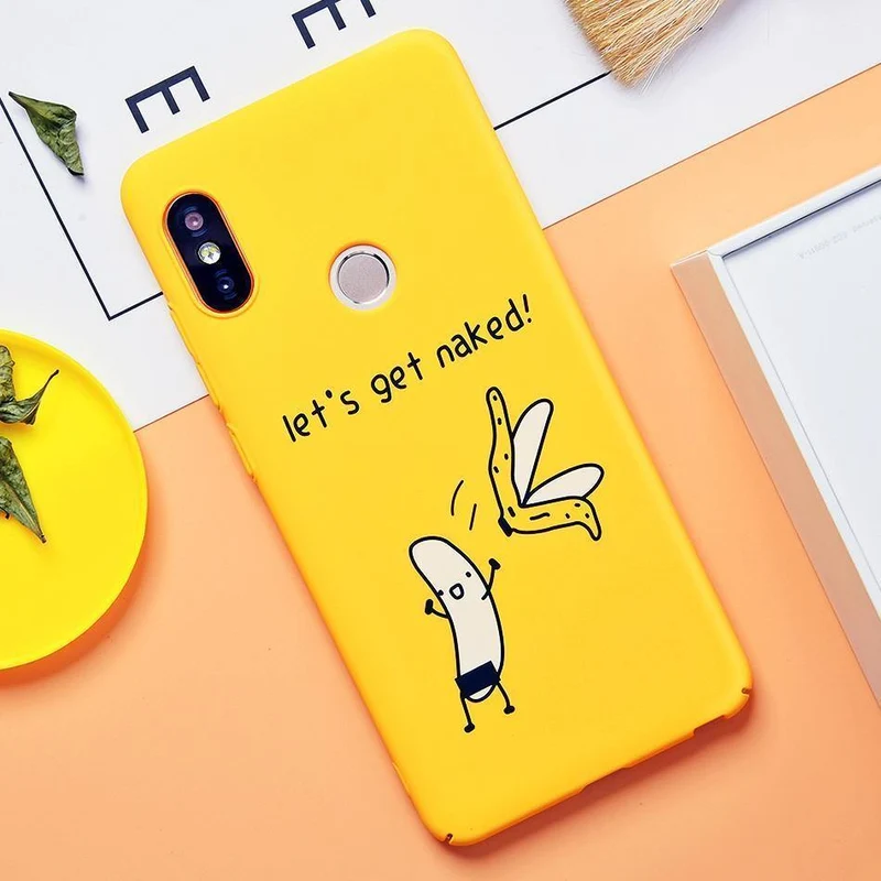 TOMKAS Niedliche Cartoon-Hülle für Xiaomi Redmi Note 5, Telefonhülle für Xiaomi Redmi 4X 5 Plus, Hüllen Mi A1, Rückseite, Lustige Nackte Banane