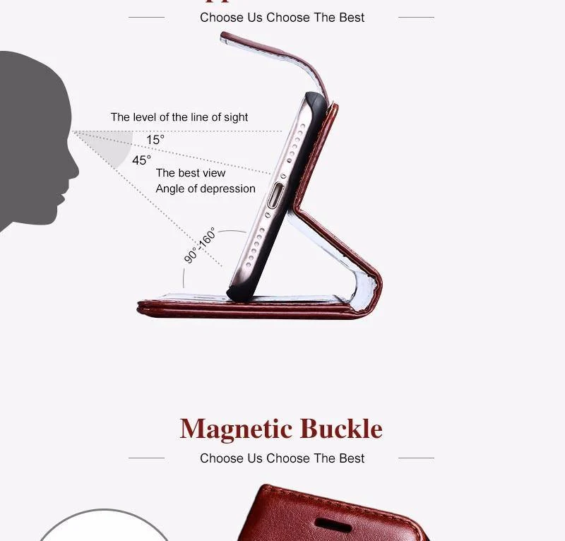 TOMKAS Hülle für iPhone 7 8 Plus PU Leder Brieftasche Stil Ständer Business Handytaschen Hüllen für iPhone X 8 7 Plus 6 Plus Hülle