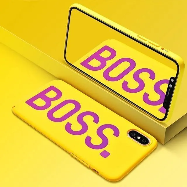 TOMKAS BOSS Lustige Hülle für iPhone X Xs 7 8 Plus Luxus Niedliche Cartoon Harte Rückseitige Abdeckung Telefonhülle für iPhone 6 S 6s Plus Coque