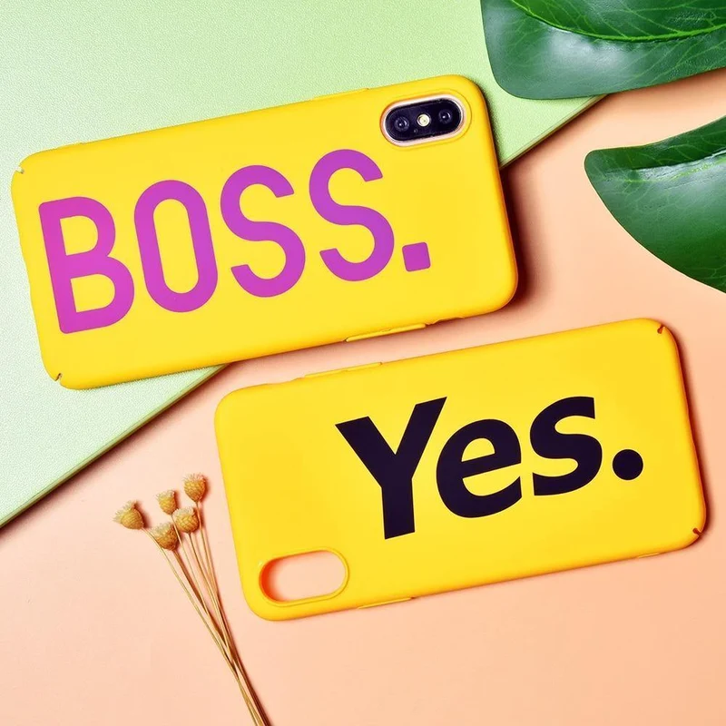 TOMKAS BOSS Lustige Hülle für iPhone X Xs 7 8 Plus Luxus Niedliche Cartoon Harte Rückseitige Abdeckung Telefonhülle für iPhone 6 S 6s Plus Coque