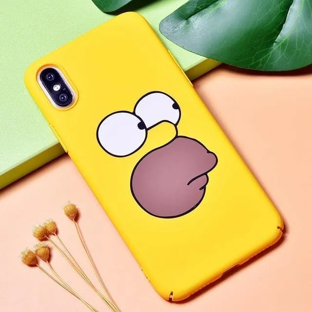 TOMKAS BOSS Lustige Hülle für iPhone X Xs 7 8 Plus Luxus Niedliche Cartoon Harte Rückseitige Abdeckung Telefonhülle für iPhone 6 S 6s Plus Coque