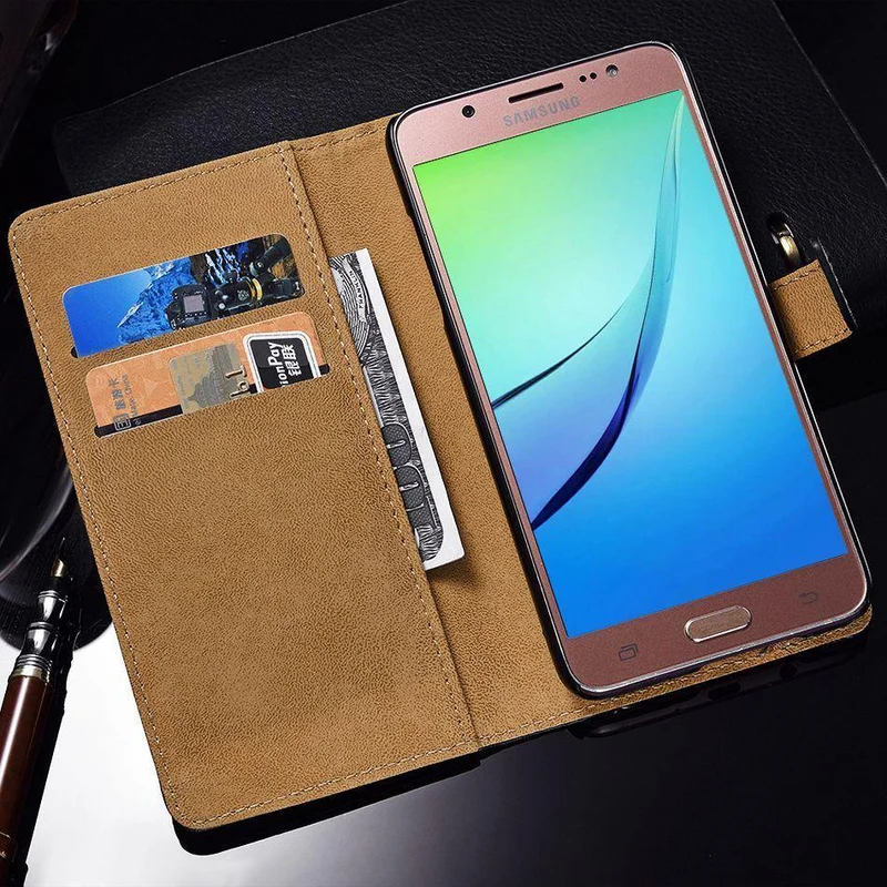 TOMKAS Flip Leder Fall für Samsung Galaxy J5 2016 A7 2016 A710 Brieftasche Buch Telefon Zurück Abdeckung Fall für Samsung Galaxy hinweis 7 8