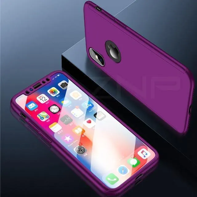 ZNP 360 Volle Abdeckung Telefon Fall Für iPhone X 8 6 6s 7 Plus 5 5s SE PC Schutzhülle abdeckung Für iPhone XS Max XR Fall Abdeckung Mit Glas