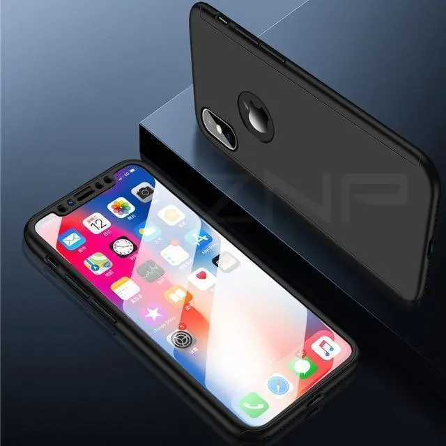 ZNP 360 Volle Abdeckung Telefon Fall Für iPhone X 8 6 6s 7 Plus 5 5s SE PC Schutzhülle abdeckung Für iPhone XS Max XR Fall Abdeckung Mit Glas