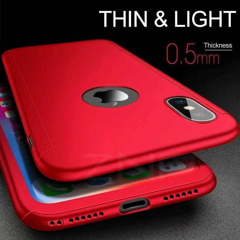 ZNP 360 Volle Abdeckung Telefon Fall Für iPhone X 8 6 6s 7 Plus 5 5s SE PC Schutzhülle abdeckung Für iPhone XS Max XR Fall Abdeckung Mit Glas