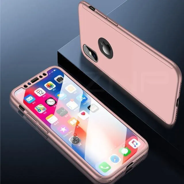 ZNP 360 Volle Abdeckung Telefon Fall Für iPhone X 8 6 6s 7 Plus 5 5s SE PC Schutzhülle abdeckung Für iPhone XS Max XR Fall Abdeckung Mit Glas