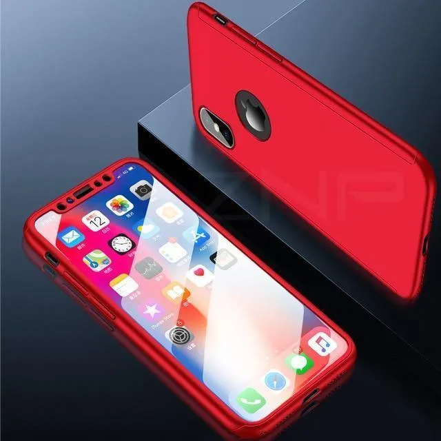 ZNP 360 Volle Abdeckung Telefon Fall Für iPhone X 8 6 6s 7 Plus 5 5s SE PC Schutzhülle abdeckung Für iPhone XS Max XR Fall Abdeckung Mit Glas