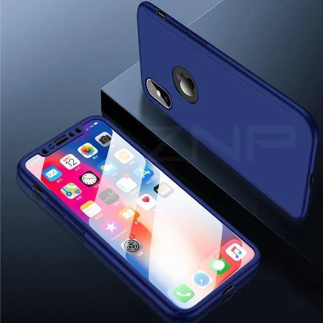 ZNP 360 Volle Abdeckung Telefon Fall Für iPhone X 8 6 6s 7 Plus 5 5s SE PC Schutzhülle abdeckung Für iPhone XS Max XR Fall Abdeckung Mit Glas