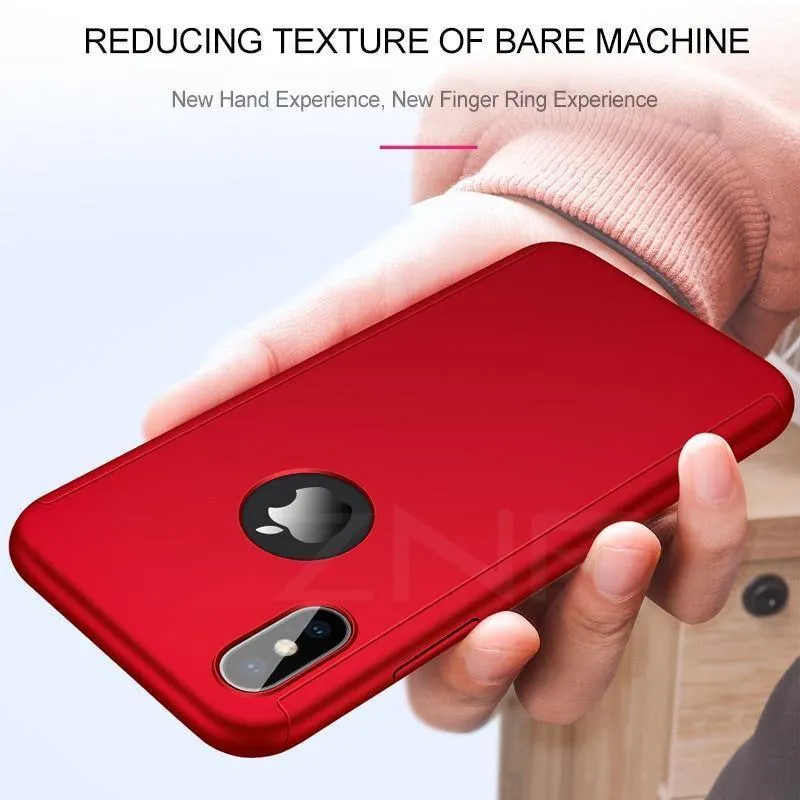 ZNP 360 Volle Abdeckung Telefon Fall Für iPhone X 8 6 6s 7 Plus 5 5s SE PC Schutzhülle abdeckung Für iPhone XS Max XR Fall Abdeckung Mit Glas