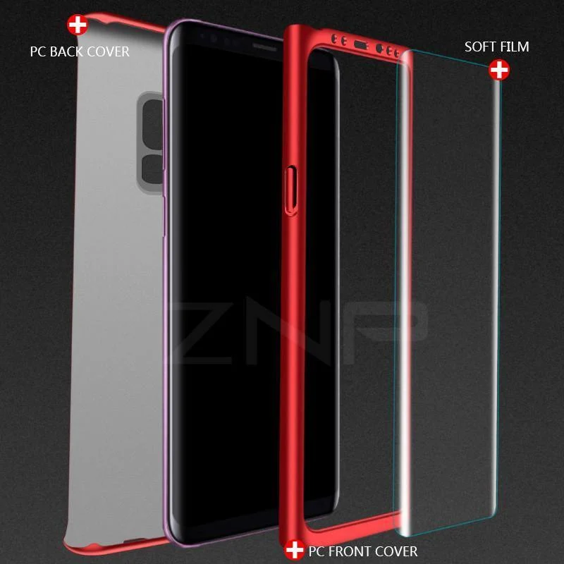 ZNP 360 Grad Stoßfeste Telefonhülle für Samsung Galaxy S9 S8 Plus Hinweis 8 9 Cover Shell Für Samsung S7 Edge S8 Schutzhüllen