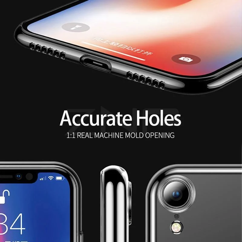 ZNP Ultradünne, weiche, transparente TPU-Hüllen für iPhone X XS Max XR, durchsichtige Silikon-Vollabdeckung für iPhone XR XS Max X 10, Telefonhülle