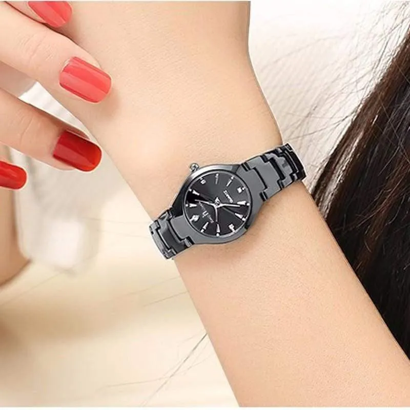 Paaruhren Top-Marke Luxus Herrenuhr Liebhaber Mode Quarz Wasserdicht Damen Männlich Gold Armbanduhren 2018