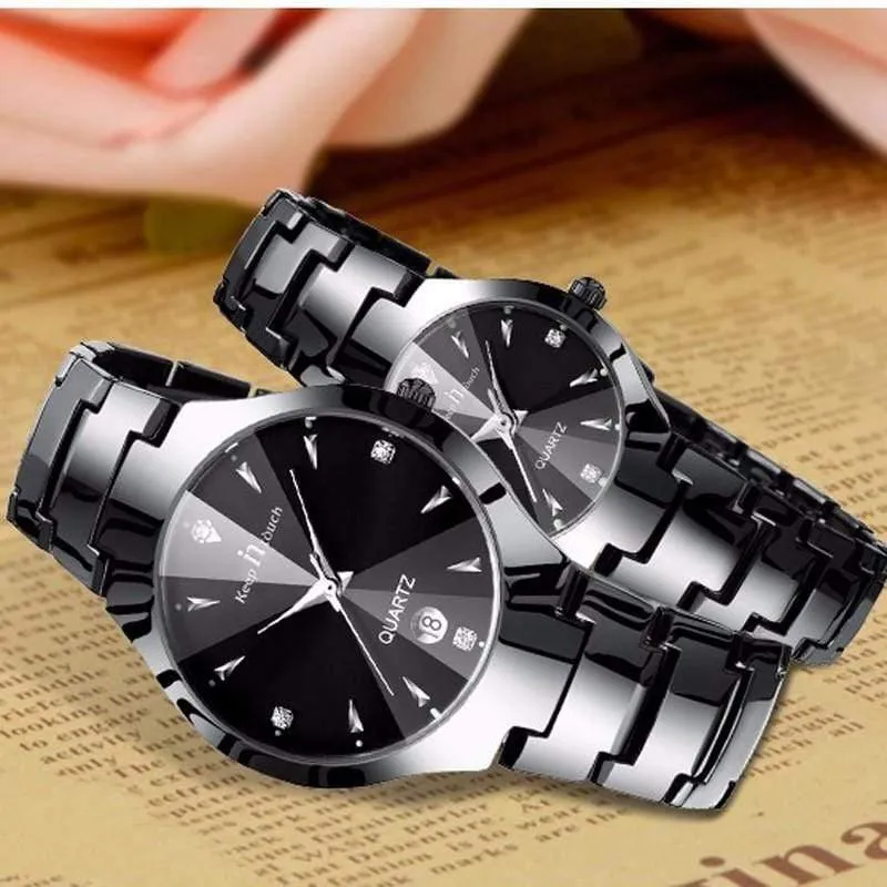 Paaruhren Top-Marke Luxus Herrenuhr Liebhaber Mode Quarz Wasserdicht Damen Männlich Gold Armbanduhren 2018