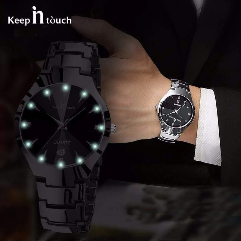 Paaruhren Top-Marke Luxus Herrenuhr Liebhaber Mode Quarz Wasserdicht Damen Männlich Gold Armbanduhren 2018