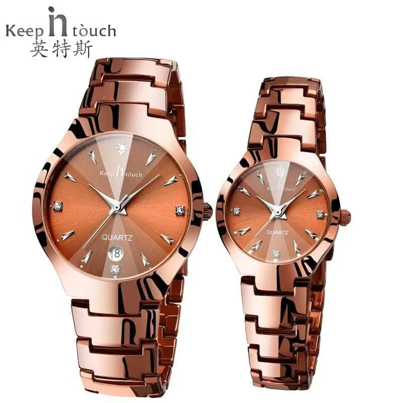 Liebhaber-Uhr, wasserdicht, nachtleuchtendes Quarzwerk, Paar-Liebhaber-Uhren, schwarz, für Herren und Damen, Wirswatch für Paare, Horloges