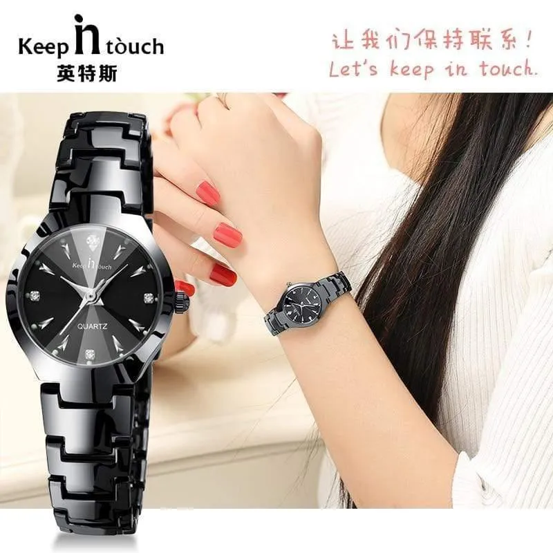 Liebhaber-Uhr, wasserdicht, nachtleuchtendes Quarzwerk, Paar-Liebhaber-Uhren, schwarz, für Herren und Damen, Wirswatch für Paare, Horloges