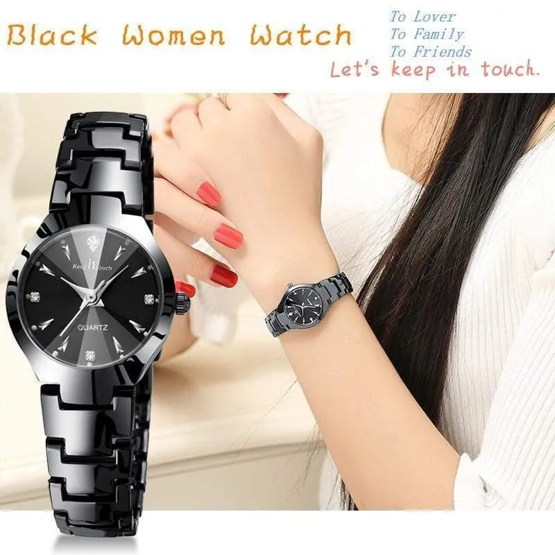 Liebhaber-Uhr, wasserdicht, nachtleuchtendes Quarzwerk, Paar-Liebhaber-Uhren, schwarz, für Herren und Damen, Wirswatch für Paare, Horloges
