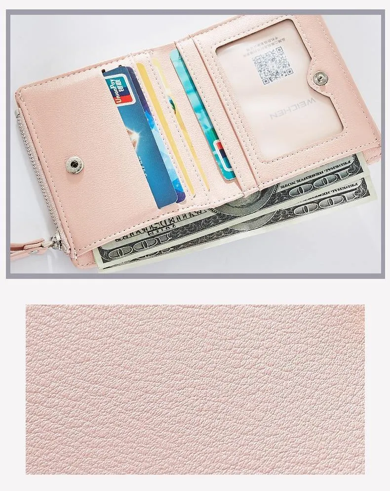 Frauen Geldbörsen Mit Individuellen ID Karte Halter Zipper Münzfach Damen Kleine Geldbörsen Weiblichen Portemonnaie Carteira Hohe Qualität