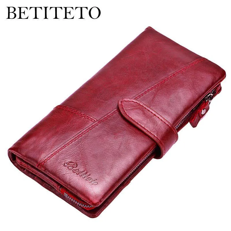 Echtes Leder Geldbörse Frauen Brieftasche Weibliche Carteras Handliche Kupplung Portomonee Partmone Telefon Tasche Cuzdan