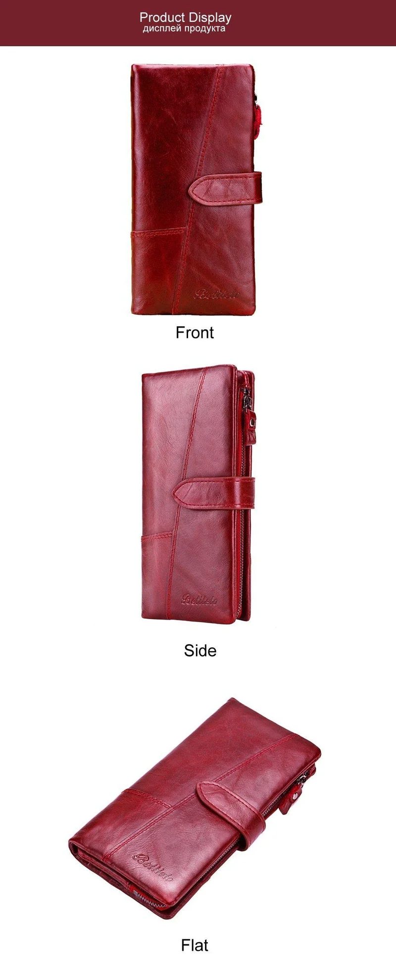Echtes Leder Geldbörse Frauen Brieftasche Weibliche Carteras Handliche Kupplung Portomonee Partmone Telefon Tasche Cuzdan