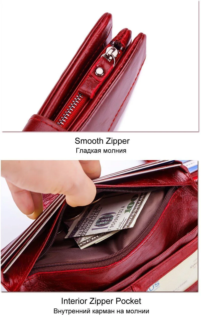 Echtes Leder Geldbörse Frauen Brieftasche Weibliche Carteras Handliche Kupplung Portomonee Partmone Telefon Tasche Cuzdan