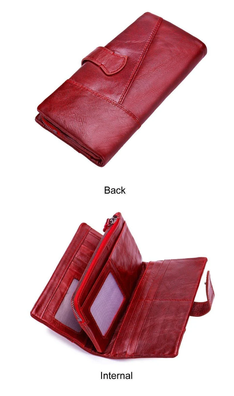Echtes Leder Geldbörse Frauen Brieftasche Weibliche Carteras Handliche Kupplung Portomonee Partmone Telefon Tasche Cuzdan