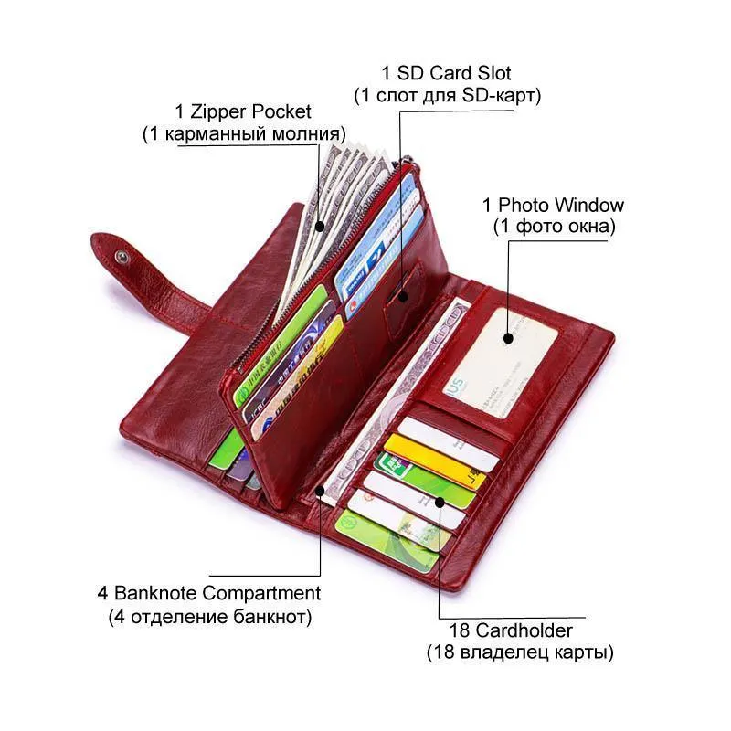 Echtes Leder Geldbörse Frauen Brieftasche Weibliche Carteras Handliche Kupplung Portomonee Partmone Telefon Tasche Cuzdan
