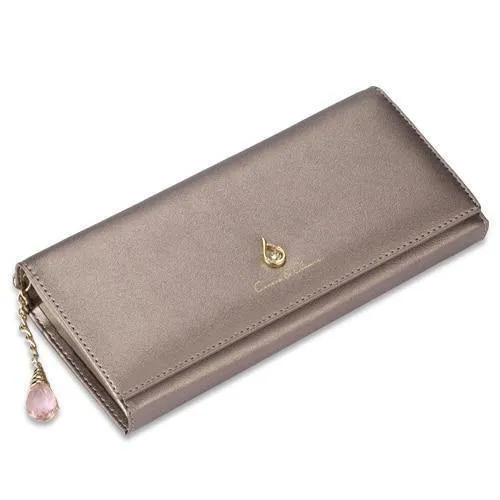 Damen Geldbörse PU Magnetverschluss Damen Geldbörsen Lange Geldbörsen Clutch Rot Kartenhalter Münzbörse Verschlüsse Neu