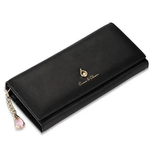 Damen Geldbörse PU Magnetverschluss Damen Geldbörsen Lange Geldbörsen Clutch Rot Kartenhalter Münzbörse Verschlüsse Neu