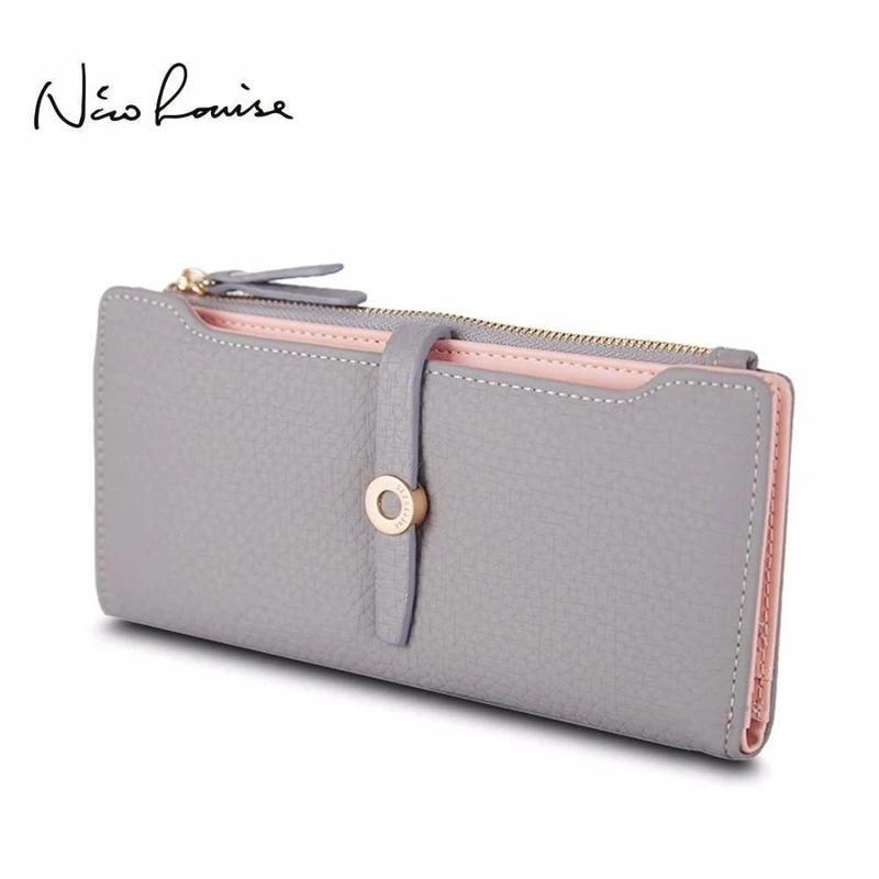 Qualität neueste schöne Leder lange Frauen Brieftasche Mode Mädchen ändern Verschluss Geldbörse Geld Münze Kartenhalter Geldbörsen Carteras