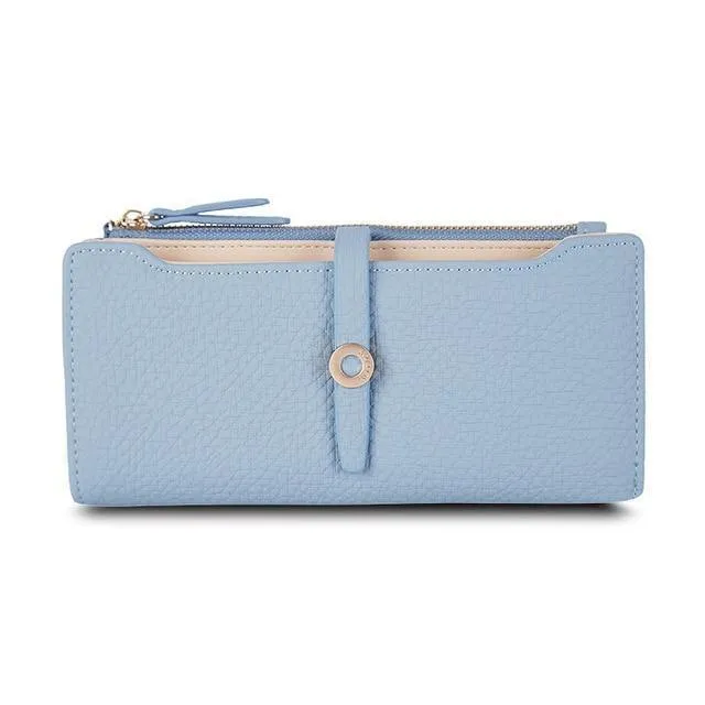 Qualität neueste schöne Leder lange Frauen Brieftasche Mode Mädchen ändern Verschluss Geldbörse Geld Münze Kartenhalter Geldbörsen Carteras