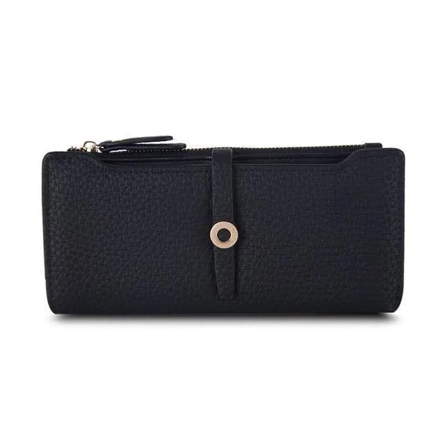 Qualität neueste schöne Leder lange Frauen Brieftasche Mode Mädchen ändern Verschluss Geldbörse Geld Münze Kartenhalter Geldbörsen Carteras