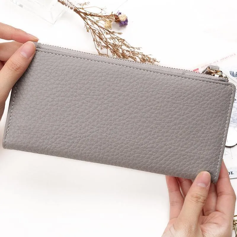 Qualität neueste schöne Leder lange Frauen Brieftasche Mode Mädchen ändern Verschluss Geldbörse Geld Münze Kartenhalter Geldbörsen Carteras