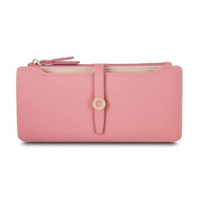 Qualität neueste schöne Leder lange Frauen Brieftasche Mode Mädchen ändern Verschluss Geldbörse Geld Münze Kartenhalter Geldbörsen Carteras