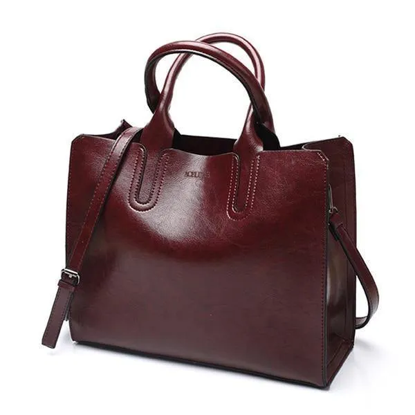 Lederhandtaschen Große Damentasche Hochwertige Casual Damentaschen Koffertasche Spanische Marke Umhängetasche Damen Große Bolsos