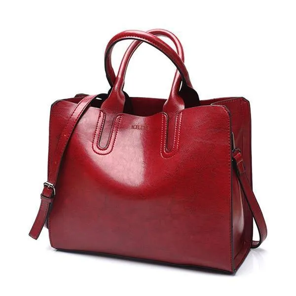 Lederhandtaschen Große Damentasche Hochwertige Casual Damentaschen Koffertasche Spanische Marke Umhängetasche Damen Große Bolsos