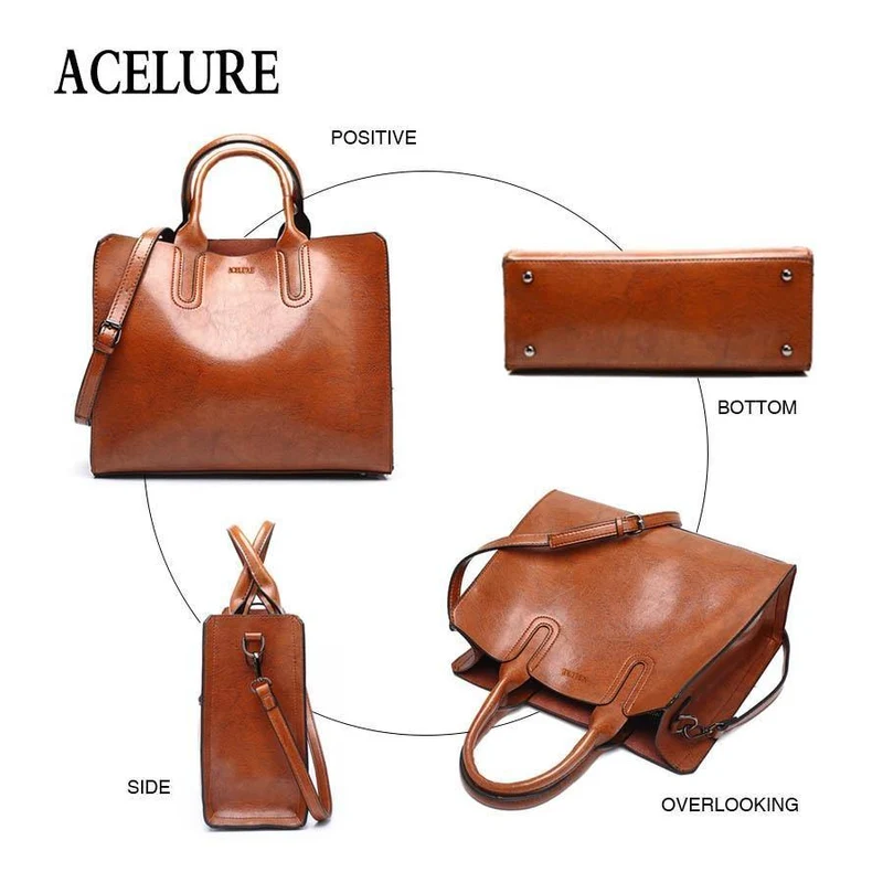 Lederhandtaschen Große Damentasche Hochwertige Casual Damentaschen Koffertasche Spanische Marke Umhängetasche Damen Große Bolsos
