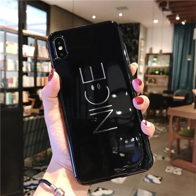 USLION Silikon-Feder-Kasten für iPhone 7 8 Plus XS maximales XR Xs Buchstabe-Telefon-Kästen für iPhone X 8 7 6 6S Plus weiche TPU rückseitige Abdeckung