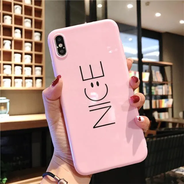 USLION Silikon-Feder-Kasten für iPhone 7 8 Plus XS maximales XR Xs Buchstabe-Telefon-Kästen für iPhone X 8 7 6 6S Plus weiche TPU rückseitige Abdeckung