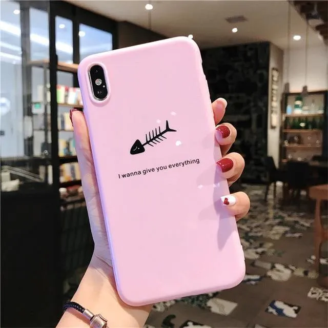 USLION Silikon-Feder-Kasten für iPhone 7 8 Plus XS maximales XR Xs Buchstabe-Telefon-Kästen für iPhone X 8 7 6 6S Plus weiche TPU rückseitige Abdeckung