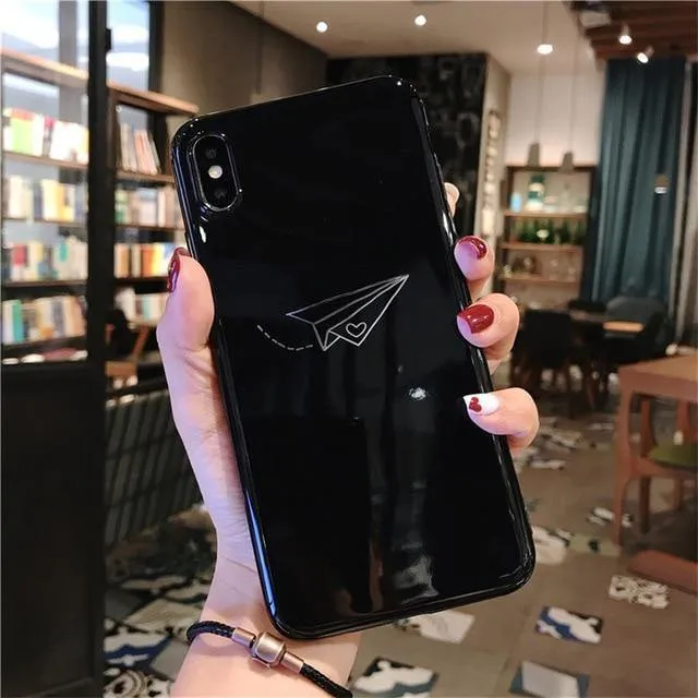 USLION Silikon-Feder-Kasten für iPhone 7 8 Plus XS maximales XR Xs Buchstabe-Telefon-Kästen für iPhone X 8 7 6 6S Plus weiche TPU rückseitige Abdeckung