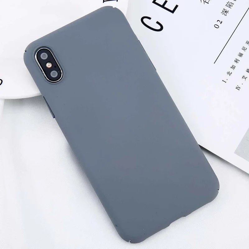 USLION Für iPhone X Einfache Plain Telefon Fall Schlank Frosted Harte PC Zurück Abdeckung Für iPhoneX 8 7 6 6S Plus 5 5S SE Fällen Coque Capa