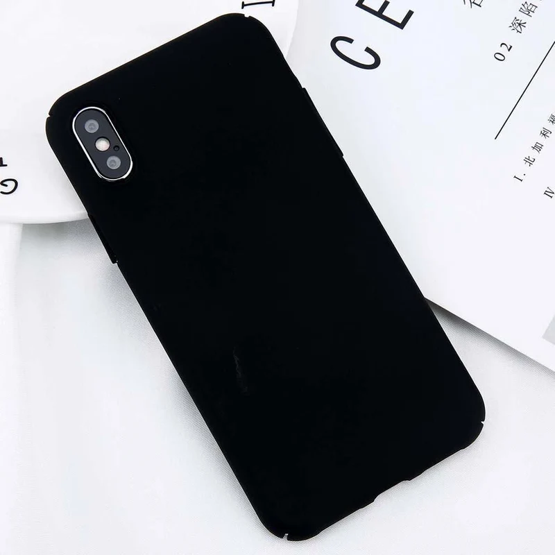 USLION Für iPhone X Einfache Plain Telefon Fall Schlank Frosted Harte PC Zurück Abdeckung Für iPhoneX 8 7 6 6S Plus 5 5S SE Fällen Coque Capa