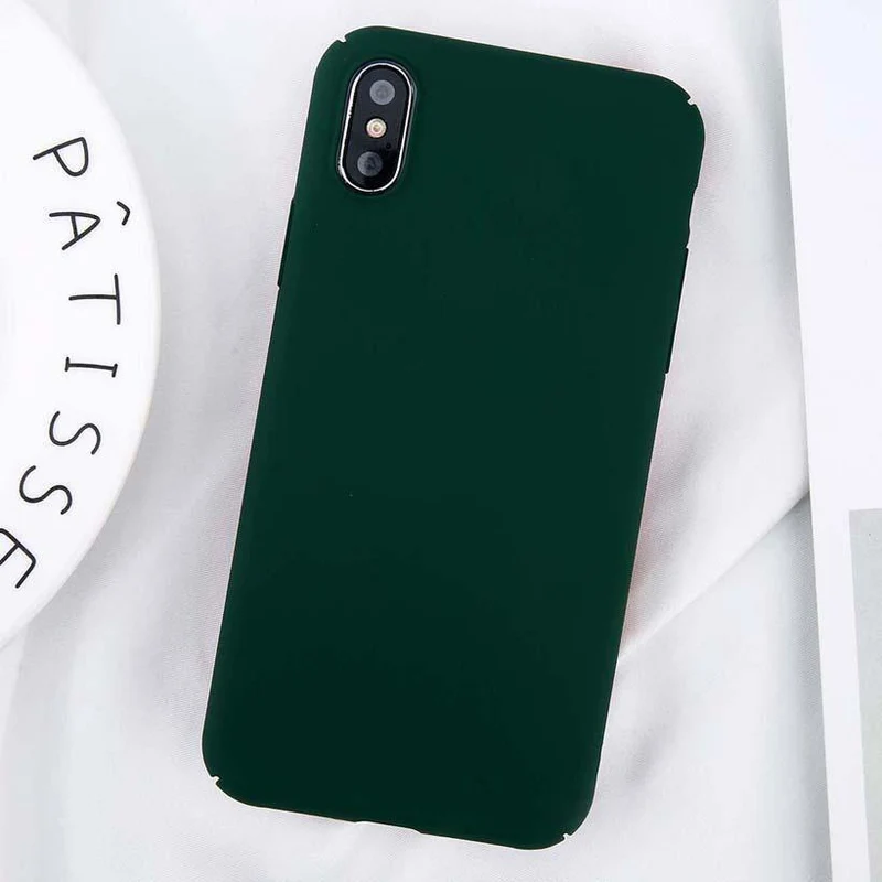 USLION Für iPhone X Einfache Plain Telefon Fall Schlank Frosted Harte PC Zurück Abdeckung Für iPhoneX 8 7 6 6S Plus 5 5S SE Fällen Coque Capa