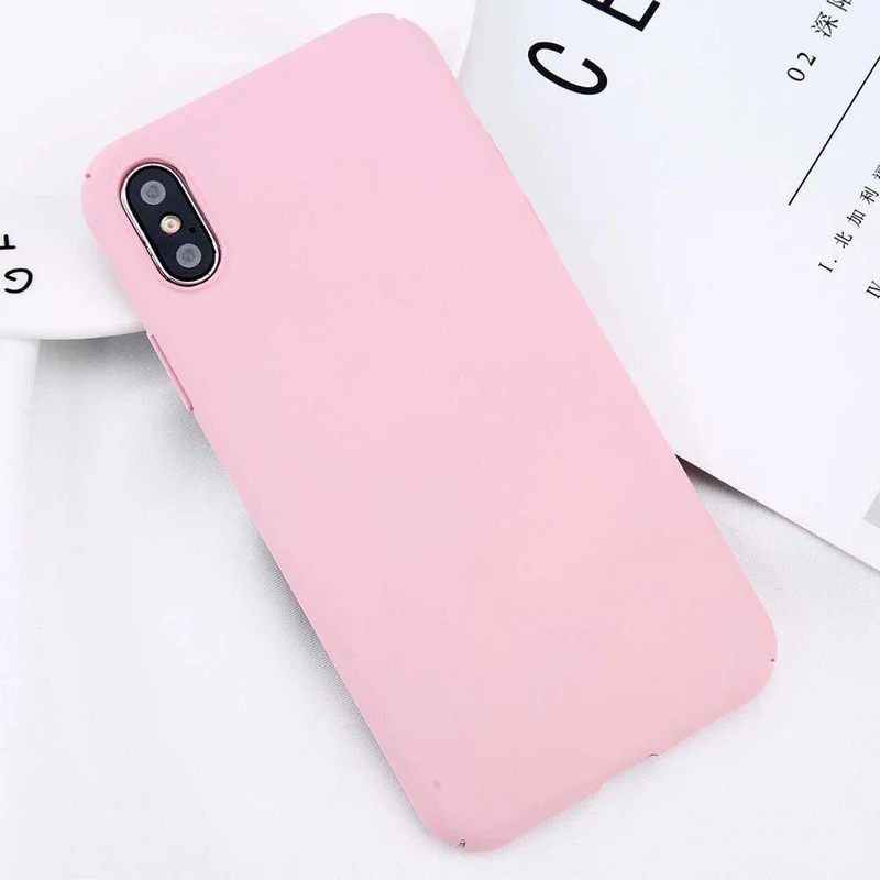 USLION Für iPhone X Einfache Plain Telefon Fall Schlank Frosted Harte PC Zurück Abdeckung Für iPhoneX 8 7 6 6S Plus 5 5S SE Fällen Coque Capa