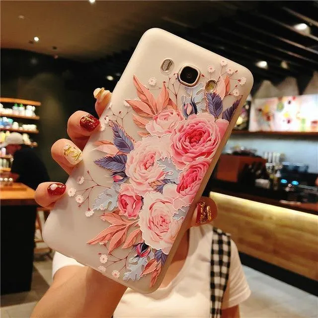USLION Blumen-Telefonhülle für Samsung Galaxy S9 S8 Plus S7 Edge A3 A5 A7 J3 J5 J7 2017 Serie Note 9 8 Klare, weiche TPU-Schutzhüllen