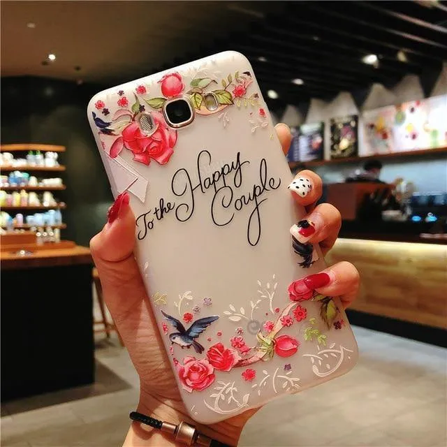 USLION Blumen-Telefonhülle für Samsung Galaxy S9 S8 Plus S7 Edge A3 A5 A7 J3 J5 J7 2017 Serie Note 9 8 Klare, weiche TPU-Schutzhüllen