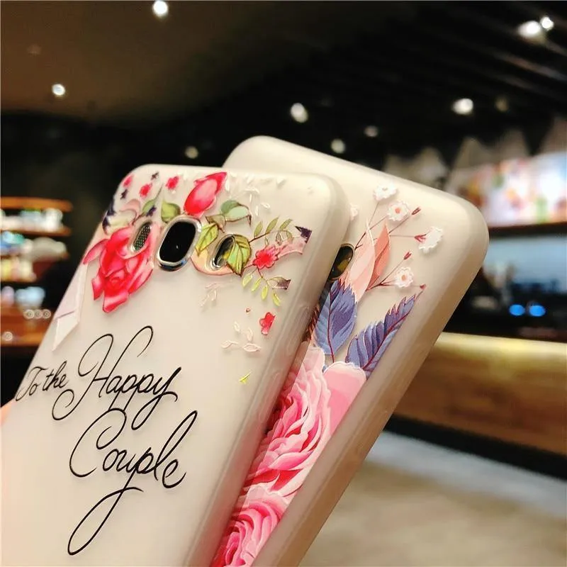 USLION Blumen-Telefonhülle für Samsung Galaxy S9 S8 Plus S7 Edge A3 A5 A7 J3 J5 J7 2017 Serie Note 9 8 Klare, weiche TPU-Schutzhüllen