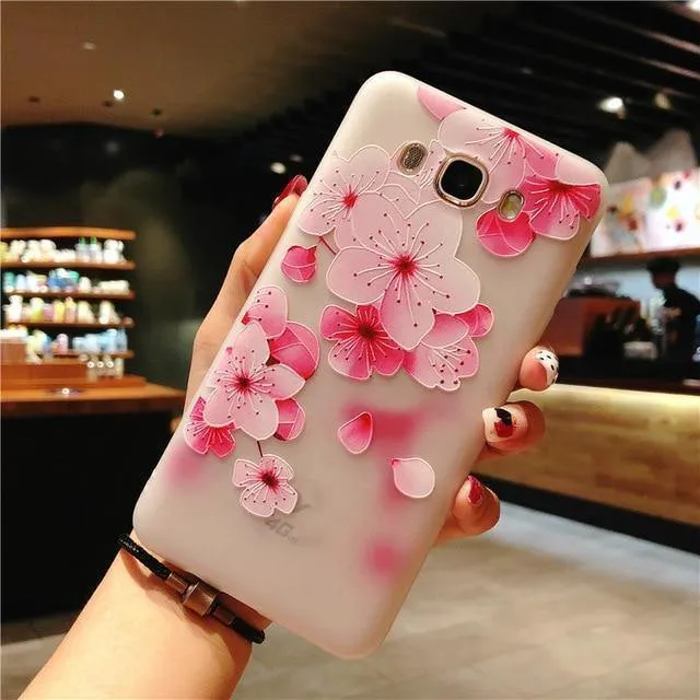 USLION Blumen-Telefonhülle für Samsung Galaxy S9 S8 Plus S7 Edge A3 A5 A7 J3 J5 J7 2017 Serie Note 9 8 Klare, weiche TPU-Schutzhüllen