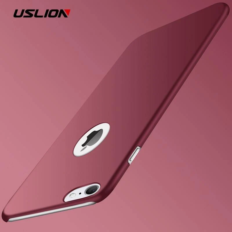 USLION Ultradünne matte PC-Hülle für iPhone 7 Plus XR XS Max X Einfache, schlichte Telefonabdeckung Coque für iPhone 6 6S Plus 5 5s SE Hüllen